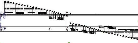 descending white notes