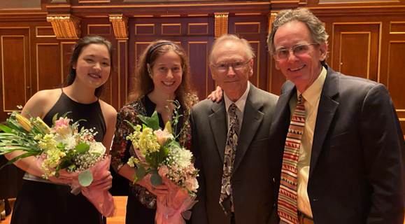 Steve Peisch and the music performers at Jordan Hall